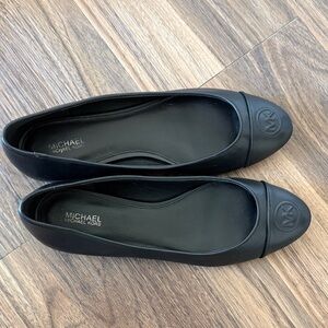 Michael Kors Dylyn Black Leather Flats